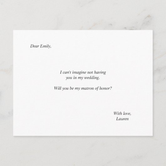 Waterverf Floral wordt u ereheer Uitnodiging Briefkaart (Achterkant)