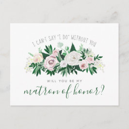 Waterverf Floral wordt u ereheer Uitnodiging Briefkaart