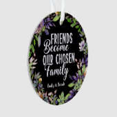 Waterverf Floral Wreater Friendship Quote gift Ornament (voorkant)