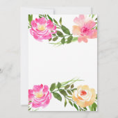 Waterverf Floral Wreath Baby shower Kaart (Achterkant)