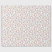 Waterverf Floral Wreath Cadeaupapier (Vlak)