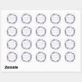 Waterverf Floral Wreath Communie Dank u wel Vierkante Sticker (Vel)