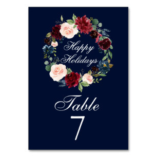 Waterverf Floral Wreath Elegant Prettige feestdage Kaart