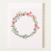 Waterverf Floral Wreath Monogram Planner (Achterkant)