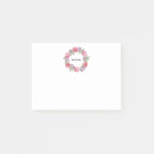 Waterverf Floral Wreath Personalized Post-it® Notes (Voorkant)