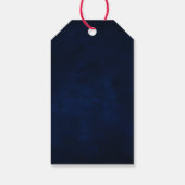 Waterverf Floral Wreath Prettige feestdagen Blue Cadeaulabel (Achterkant)