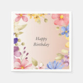 Waterverf Floral Wreath Servet (Voorkant)