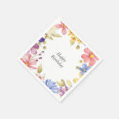 Waterverf Floral Wreath Servet (Hoek)