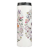 Waterverf Floral Wreath Weddenschap Bridesmaid Gif Thermosbeker (Achterkant)