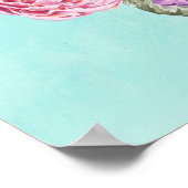 Waterverf Floral Wreath Wedding Welkom Poster (Hoek)