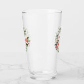 Waterverf Floral Wreator Monogram Kerstmis Glas (Links)