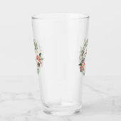 Waterverf Floral Wreator Monogram Kerstmis Glas (Rechts)