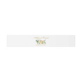 Waterverf Floral Yellow Gold White Wedding Uitnodigingen Wikkel (Vlak)