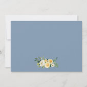 Waterverf Floral Yellow White Dusty Blue Save The Date (Achterkant)