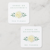 Waterverf Floral Yoga Adjustment Concept Kaarten Vierkante Visitekaartje (Voorkant / Achterkant)