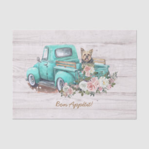 Waterverf Floral & Yorkshire Terrier Dog Tissuepapier