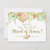 Waterverf floral zal je een eerbewijs zijn kaart (Voorkant)