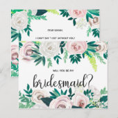 Waterverf Floral zal je mijn briefkaart zijn (Voorkant / Achterkant)