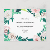 Waterverf Floral zal je mijn briefkaart zijn (Achterkant)