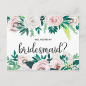 Waterverf Floral zal je mijn briefkaart zijn (Voorkant)