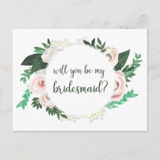 Waterverf Floral zal je mijn briefkaart zijn