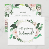 Waterverf Floral zal je mijn briefkaart zijn (Voorkant / Achterkant)