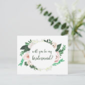 Waterverf Floral zal je mijn briefkaart zijn (Staand voorkant)