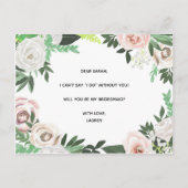 Waterverf Floral zal je mijn briefkaart zijn (Achterkant)