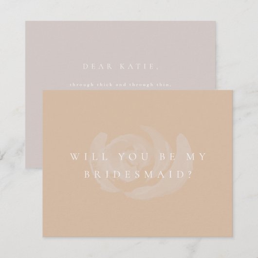 Waterverf Floral zal je mijn briefkaart zijn (Voorkant / Achterkant)