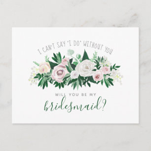 Waterverf Floral zal je mijn briefkaart zijn