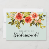 Waterverf Floral zal je mijn briefkaart zijn (Voorkant)