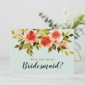 Waterverf Floral zal je mijn briefkaart zijn (Staand voorkant)