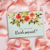 Waterverf Floral zal je mijn briefkaart zijn