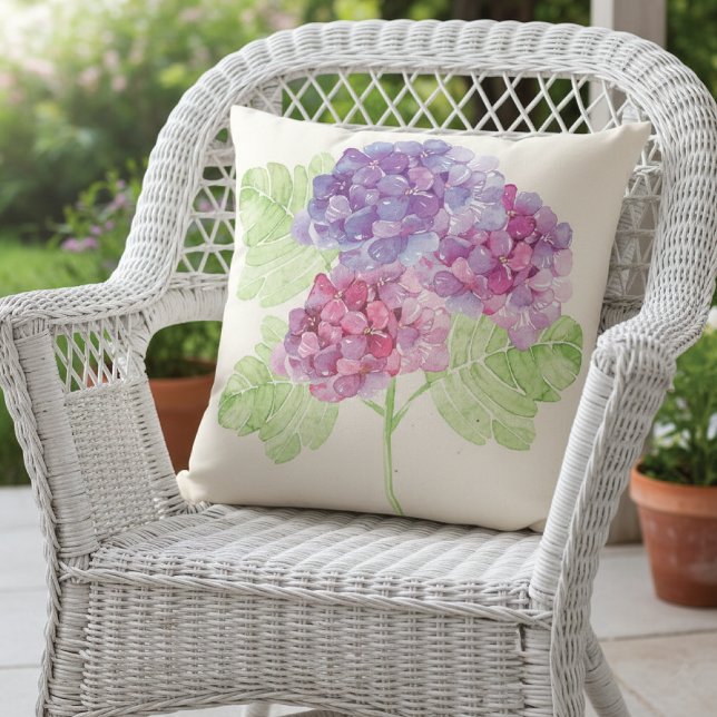 Waterverf Floral zomer Buitenkussen (Creator heeft geüpload)