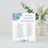 Waterverf Floral Zwangerschap Snoep Game (Staand voorkant)