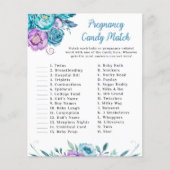 Waterverf Floral Zwangerschap Snoep Game (Voorkant)