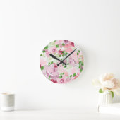 Waterverf florale 2 ronde klok (Huis)