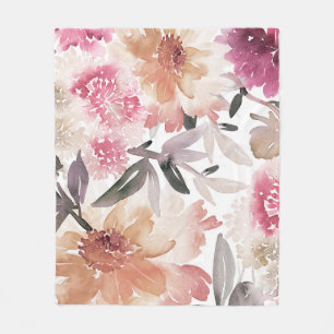 Waterverf florale achtergrondpatroon, bloem, kunst fleece deken
