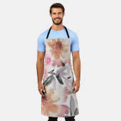 Waterverf florale achtergrondpatroon, bloem, kunst schort (Gedragen)