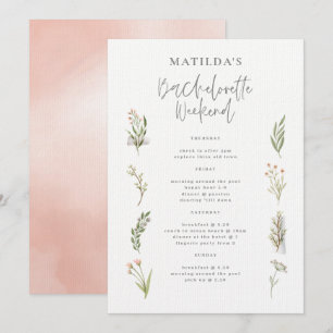 Waterverf florale bachelorette weekend route