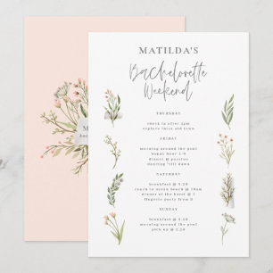 Waterverf florale bachelorette weekend route