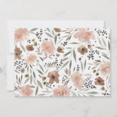 Waterverf florale Baptisme / Christening Uitnodigi Kaart (Achterkant)