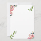 Waterverf florale behalve de datum kaart (Achterkant)