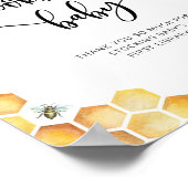 Waterverf florale bijenboeken voor baby poster (Hoek)