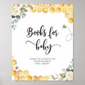 Waterverf florale bijenboeken voor baby poster (Voorkant)