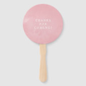 Waterverf florale Blush en Roos Gold Baby shower Handwaaier (Achterkant)