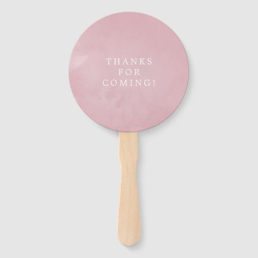 Waterverf florale Blush en Roos Gold Baby shower Handwaaier (Achterkant)