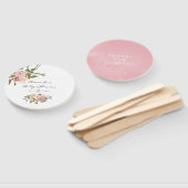 Waterverf florale Blush en Roos Gold Baby shower Handwaaier (Niet-gemonteerd)