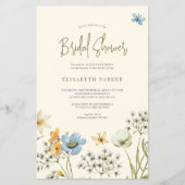 Waterverf florale bridale doucheuitnodiging flyer