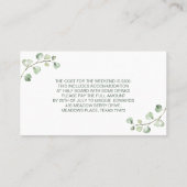 Waterverf florale bruiloft/douche/verjaardagsgegev visitekaartje (Achterkant)